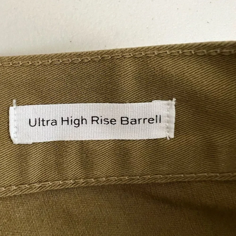 Frame Womens 33 Brown Ultra High Rise‎ Barrell Khaki Pants